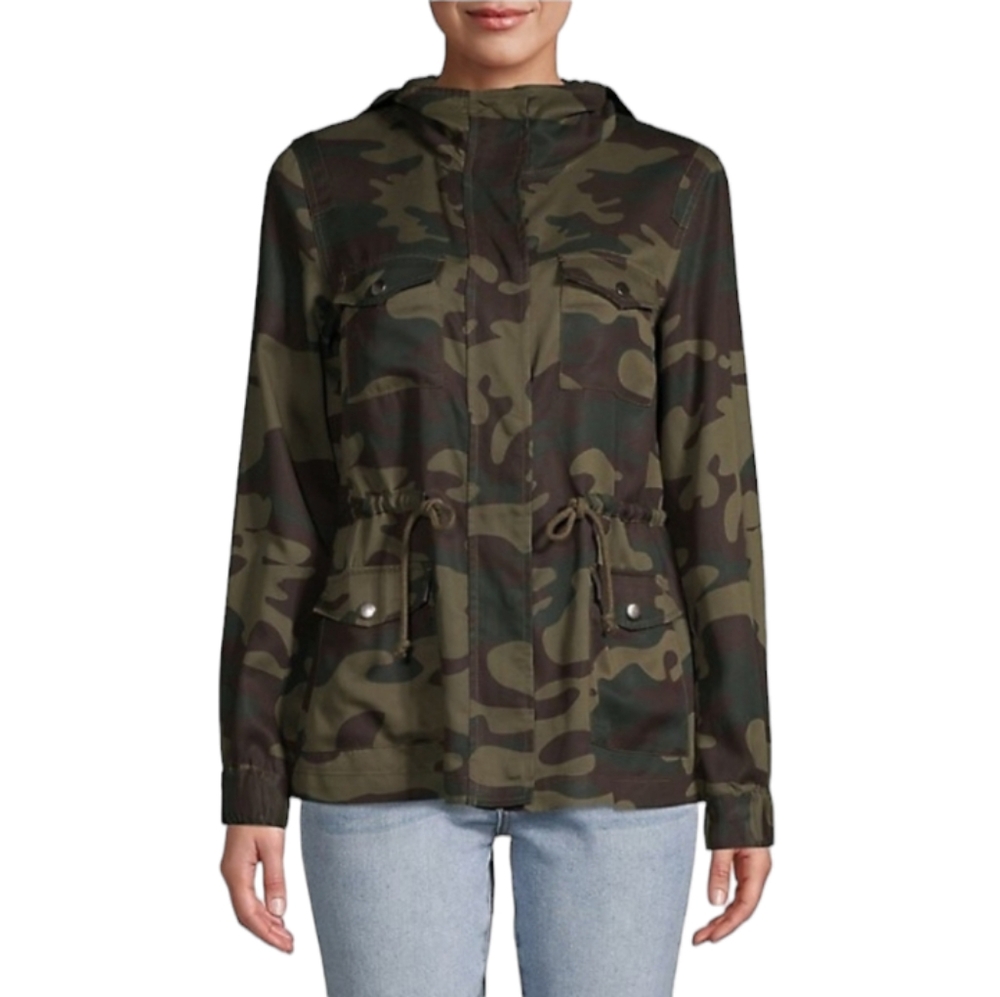 Design Lab Lord & Taylor Women's Camouflage Light Utility Field Jacket Size 2X
